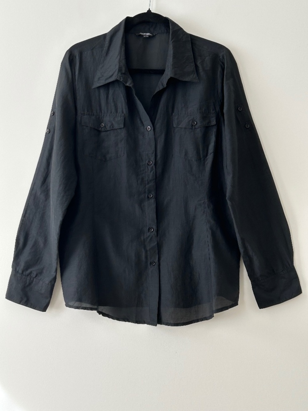 George Cotton & Silk Black Shirt